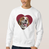 Adorable Beagle in Heart Shape Design Sweatshirt (Vorderseite)