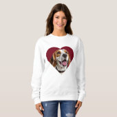 Adorable Beagle in Heart Shape Design Sweatshirt (Vorne ganz)