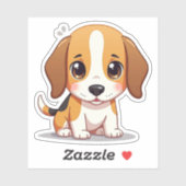 Adorable Beagle Welpe - Pastell Aufkleber (Blatt)