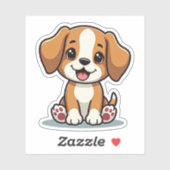 Adorable Beagle Welpe - Pastell Aufkleber (Blatt)