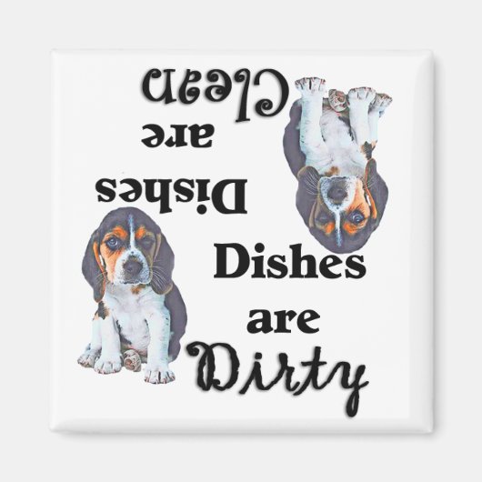 Adorable Beagle Welpengeschirrspülmaschine Magnet (Vorne)