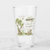 Adorable Bear Wait Bear Watercolor Babydusche Glas (Vorderseite)