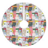 Adorable Bears Brushed Polyester Tree Skirt Weihnachtsbaumdecke (Vorderseite)