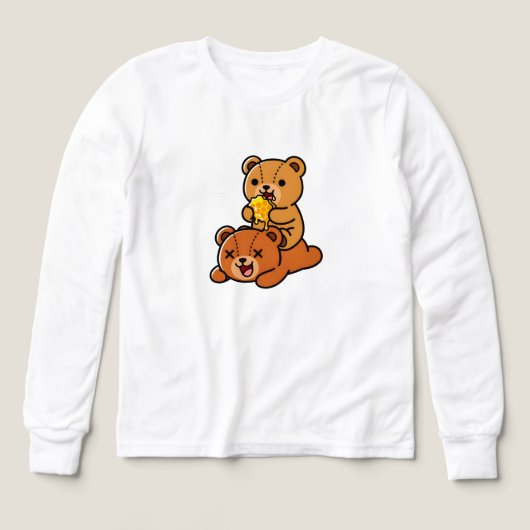 Adorable Bears Eating Sweet Honeycomb Cartoon (Design Vorderseite)