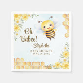 Adorable Bee Baby shower Gender Neutral Serviette (Vorderseite)