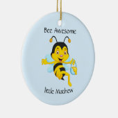 Adorable Bee Boy Cartoon Keramik Ornament (Rechts)