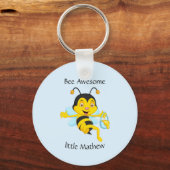 Adorable Bee Boy Cartoon Schlüsselanhänger (Vorderseite)