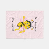 Adorable Bee Girl Cartoon Fleecedecke (Vorderseite (Horizontal))