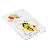 Adorable Bee Mine Valentine's Day Bee Cartoon Magnet (Rechte Seite)