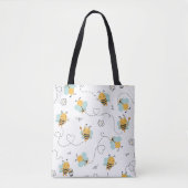 Adorable Bee Pattern Tote Bag - Playful Honeybee Tasche (Vorderseite)