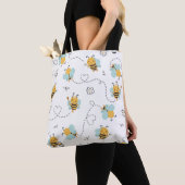 Adorable Bee Pattern Tote Bag - Playful Honeybee Tasche (Von Nahem)