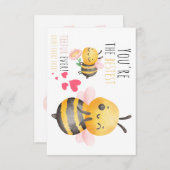Adorable Bee-Themed Teacher Danke Ihrer Karte - Fu (Vorne/Hinten)