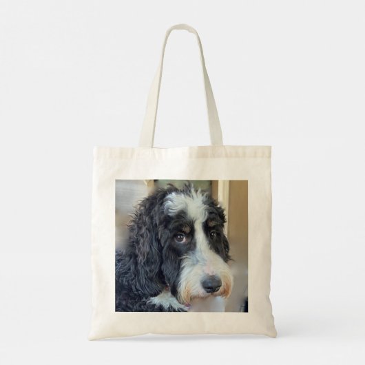 Adorable Bernedoodle Tragetasche (Rückseite)