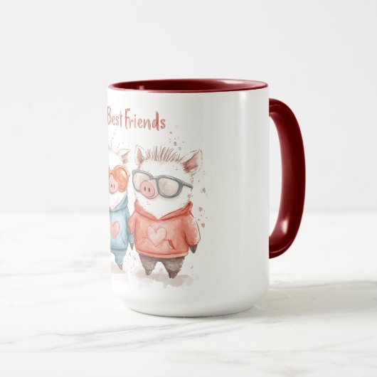 Adorable Best Friends Pig Tasse (VorderseiteRechts)