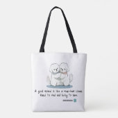 Adorable Bichon Friends with a Quote Tasche (Rückseite)