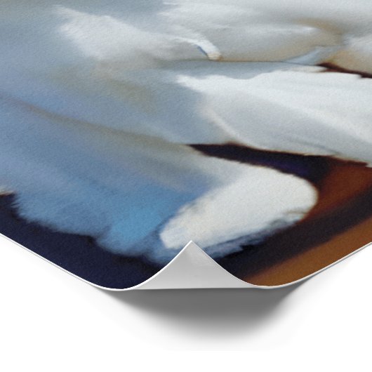 Adorable Bichon Havanese Puppy Watercolor Poster (Ecke)