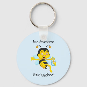 Adorable Bienenjunge Cartoon Schlüsselanhänger