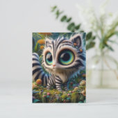 Adorable Big Eye Kitty Postkarte (Stehend Vorderseite)