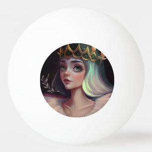 Adorable Big Mit Augen Queen Tischtennisball