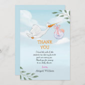 Adorable Birds Baby Dusche Danke Karten (Vorne/Hinten)