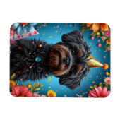 Adorable Birthday Party Hat Welpe Magnet (Horizontal)