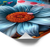 Adorable Birthday Party Hat Welpe Poster (Ecke)