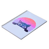 Adorable Black Cat Peeking - Niedliche Feline Notizblock (Linke Seite)