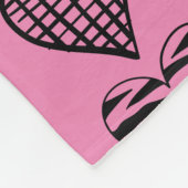 Adorable Black Heart Scribble Zeichnend Fleece Lee (Ecke)