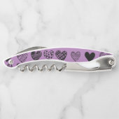 Adorable Black Heart Scribble Zeichnend Kellnercre Kellnermesser (Rückseite)