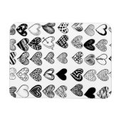 Adorable Black Heart Scribble Zeichnend Magnet (Horizontal)