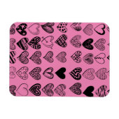 Adorable Black Heart Scribble Zeichnend Magnet (Horizontal)