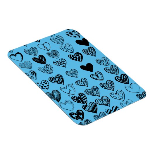 Adorable Black Heart Scribble Zeichnend Magnet (Rechte Seite)