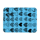 Adorable Black Heart Scribble Zeichnend Magnet (Horizontal)