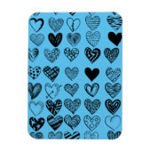 Adorable Black Heart Scribble Zeichnend Magnet (Vertikal)
