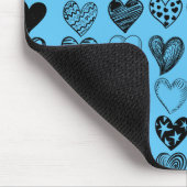 Adorable Black Heart Scribble Zeichnend Maus Pad Mousepad (Ecke)