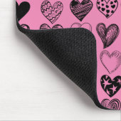 Adorable Black Heart Scribble Zeichnend Maus Pad Mousepad (Ecke)
