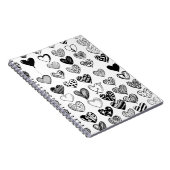 Adorable Black Heart Scribble Zeichnend Notizblock (Rechte Seite)