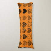 Adorable Black Heart Scribble Zeichnend Seitenschläferkissen (Vorderseite Vertikal)