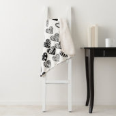 Adorable Black Heart Scribble Zeichnend Sherpadecke (Beispiel)