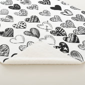 Adorable Black Heart Scribble Zeichnend Sherpadecke (3/4)