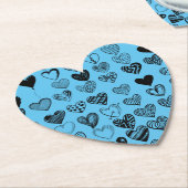 Adorable Black Heart Scribble Zeichnend Untersetzer (angewinkelt)