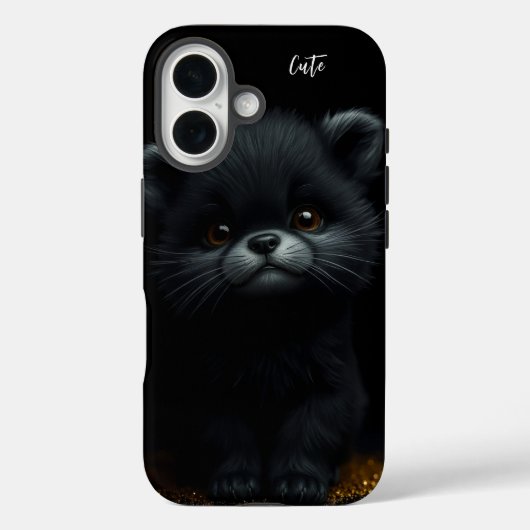 Adorable Black Kitten Case-Mate iPhone Hülle (Rückseite)