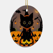 Adorable Black Kitten in Hexenhut Keramik Ornament (Rechts)