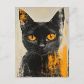 adorable black kitty postkarte (Vorderseite)