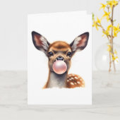 Adorable Blase der Hirsche Karte (Gelbe Blume)