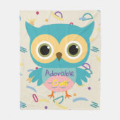 Adorable blaue Uhpastellfarben Kinder Fleecedecke (Vorderseite)