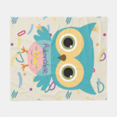 Adorable blaue Uhpastellfarben Kinder Fleecedecke (Vorderseite (Horizontal))