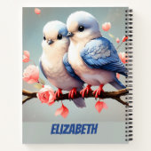 Adorable blaue Vögel, Blaue Vögel, Vögel, Liebesvö Notizblock (Rückseite)