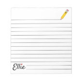 Adorable Bleistift Personalisierte Notepad Notizblock (Vorderseite)