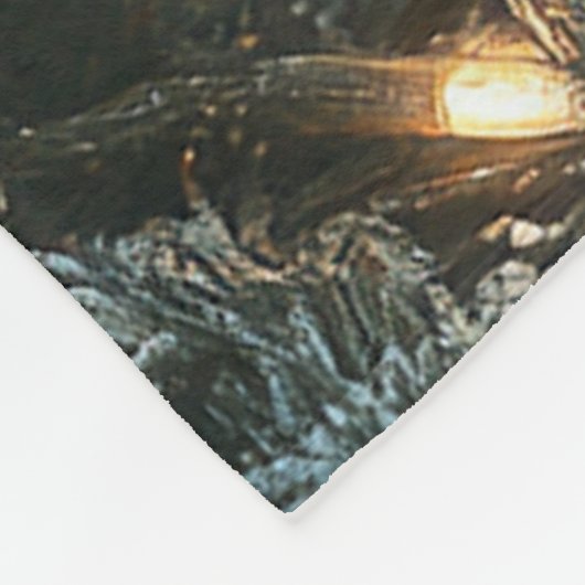 Adorable Blonde Fairy Gold Glitter Wings Lights Fleecedecke (Ecke)